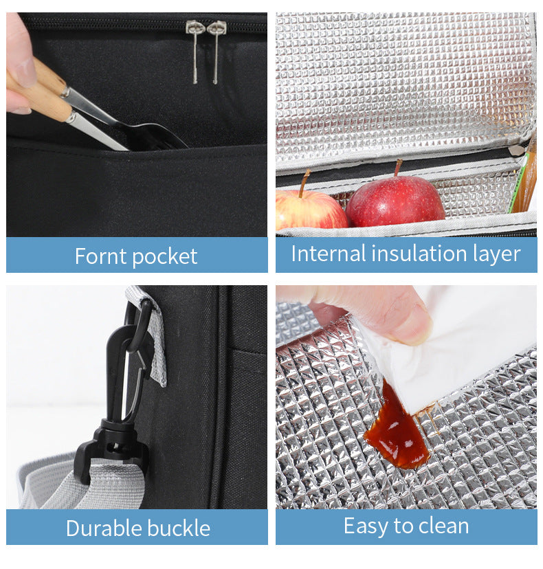 Reusable Insulated Thermal Lunch Bag Women Men Students