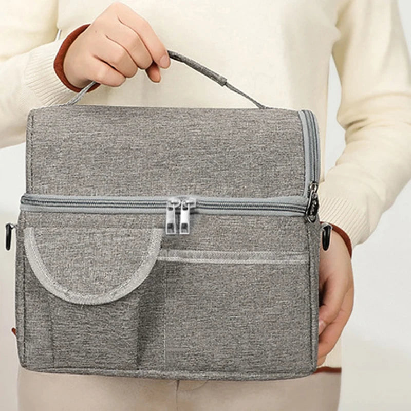 Reusable Insulated Thermal Lunch Bag Women Men Students