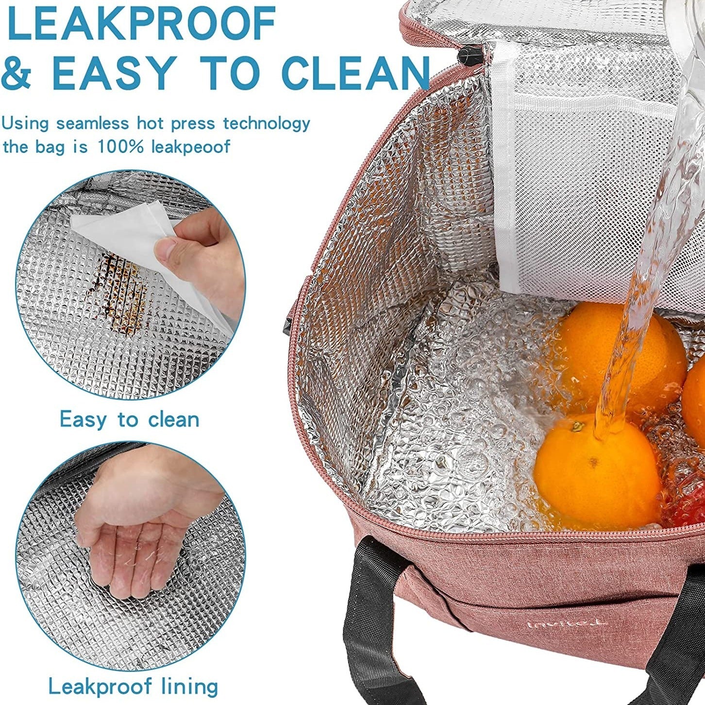 Insulated Lunch Bag Reusable Waterproof Men Women Students