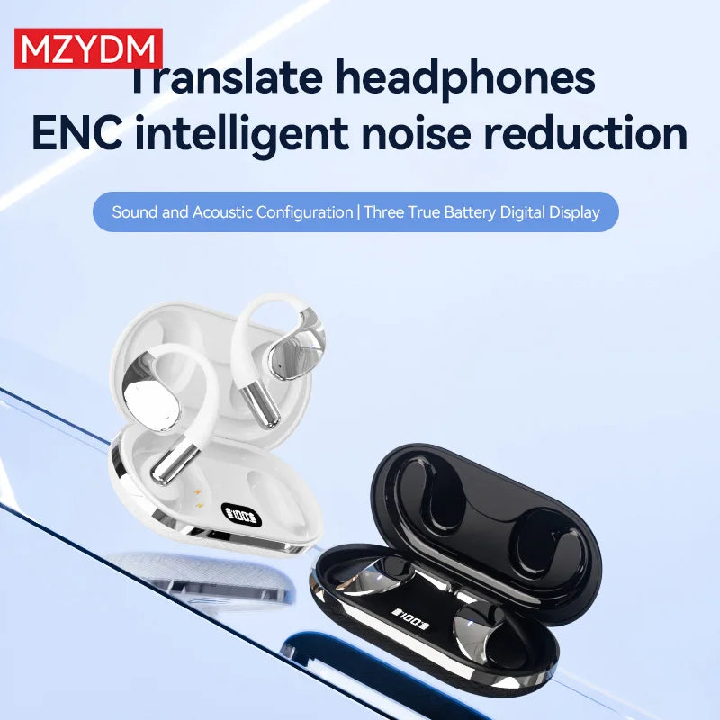 AI Translator Earbuds Bluetooth 5.4 Headset Noise Cancelling Earphone