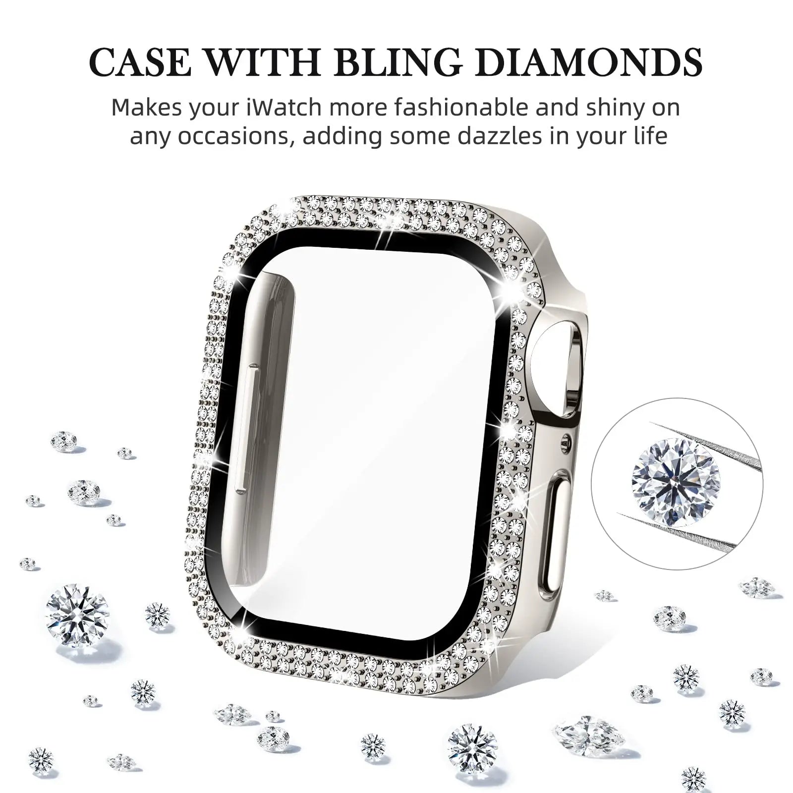 Glass & Diamond Cover For Apple Watch