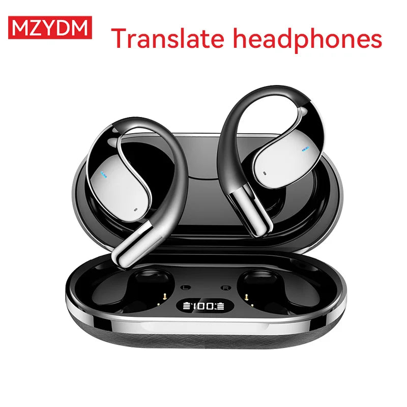 AI Translator Earbuds Bluetooth 5.4 Headset Noise Cancelling Earphone