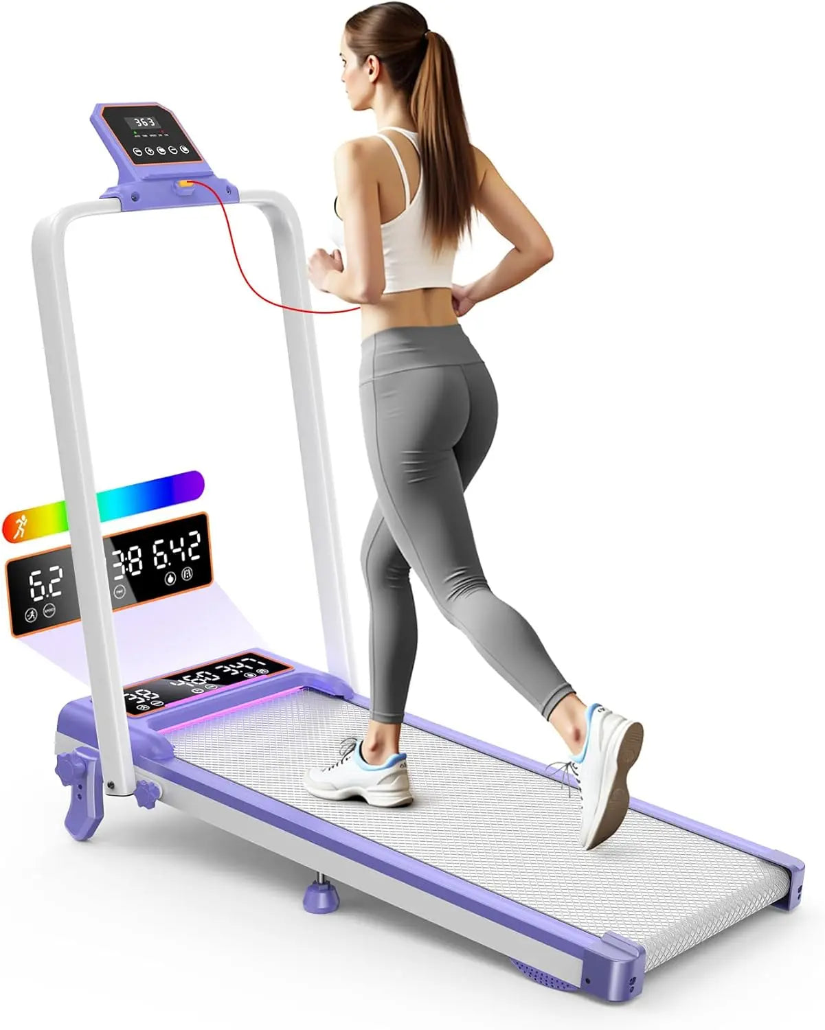 Foldable Walking Pad Treadmill Cardio Training Non-Slip Smart App